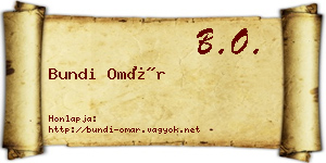 Bundi Omár névjegykártya